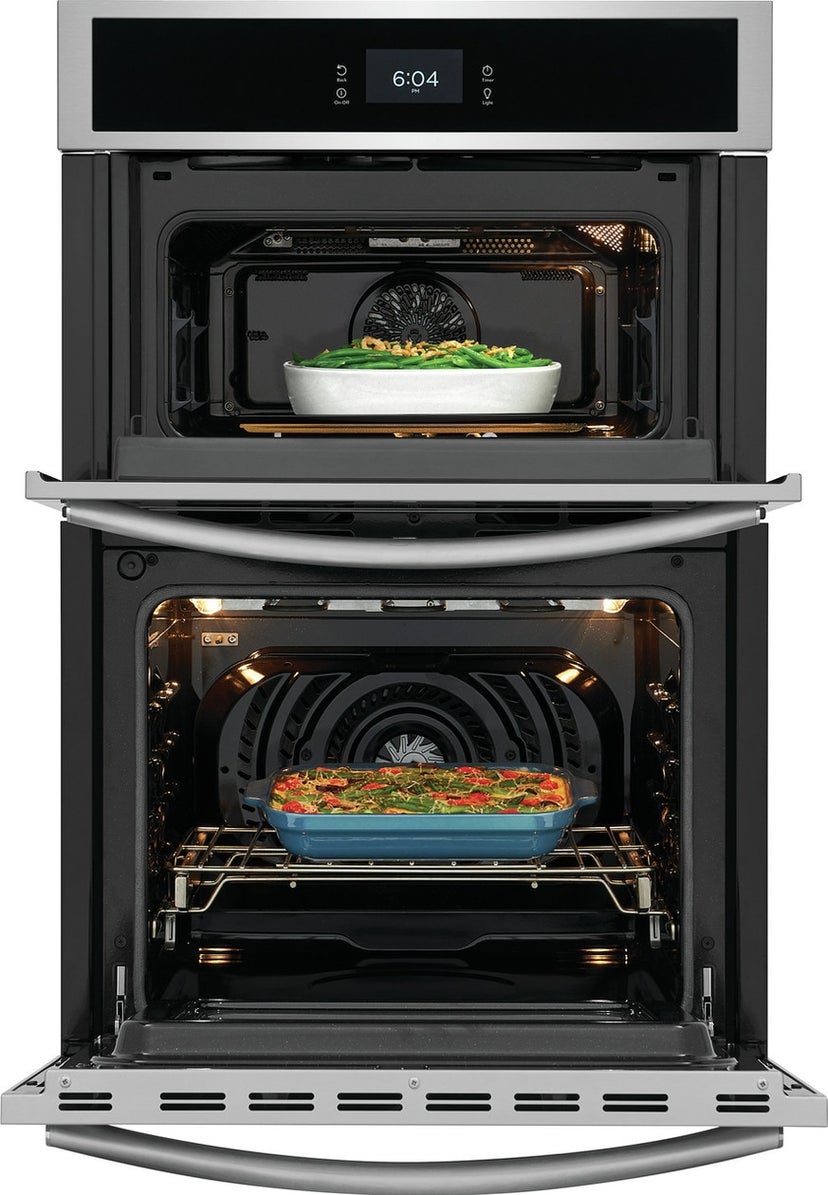 Frigidaire GCWM2767AF 27 Inch Combination Electric Wall Oven with Air Fr...