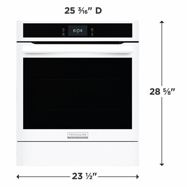 Frigidaire GCWS2438AW 24 Inch Single Electric Wall Oven with 2.8 cu. ft....