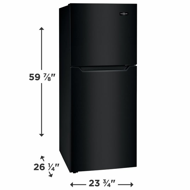 Frigidaire FFET1022UB 24 Inch Top Freezer Refrigerator with 10.1 cu. ft....