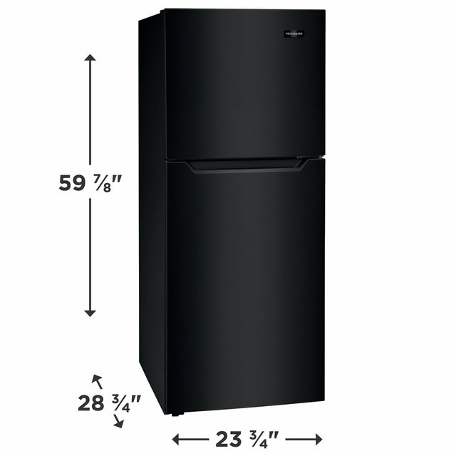 Frigidaire FFET1222UB 24 Inch Top Freezer Apartment-Size Refrigerator wi...