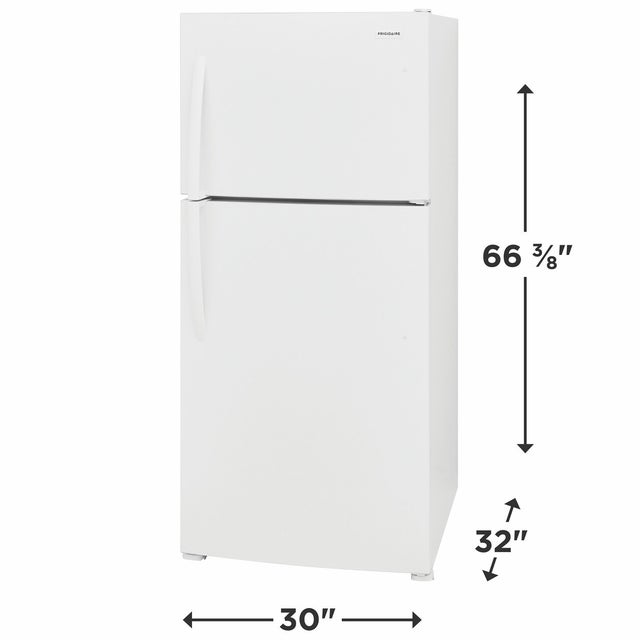 Frigidaire FFHT2022AW 30 Inch Freestanding Top Freezer Refrigerator with...