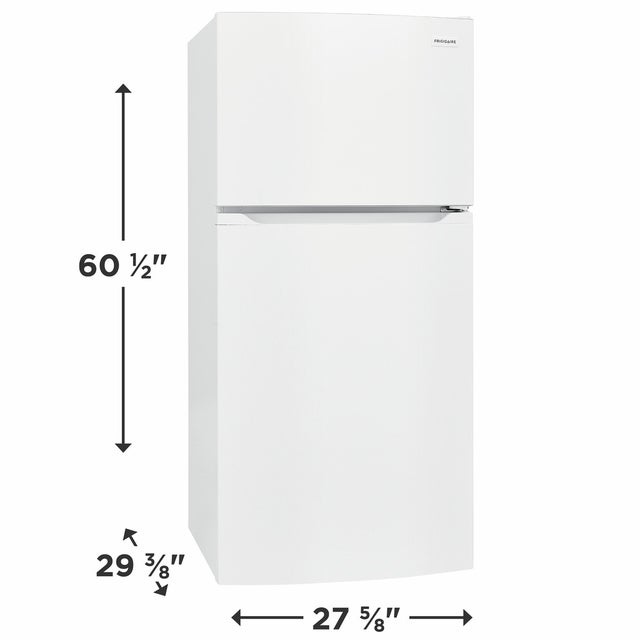 Frigidaire FFTR1425VW 28 Inch Top Freezer Refrigerator with 13.9 Cu. Ft....