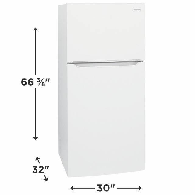 Frigidaire FFTR2045VW 30 Inch Freestanding Top Freezer Refrigerator with...