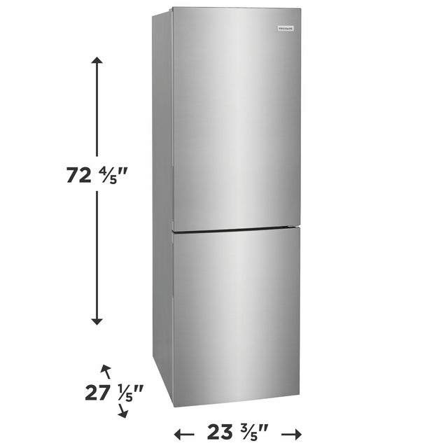 Frigidaire FRBG1224AV 11.5 Cu. Ft. Bottom Freezer Refrigerator: Brushed ...