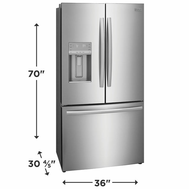 Frigidaire GRFC2353AF 36 Inch Counter Depth French Door Refrigerator wit...