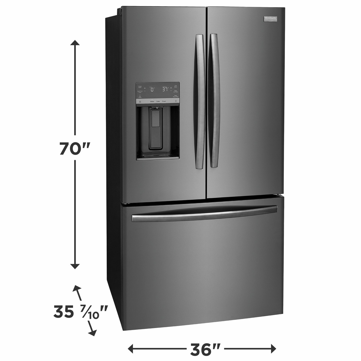 Frigidaire GRFS2853AD Black Stainless Steel, W/ Dispenser