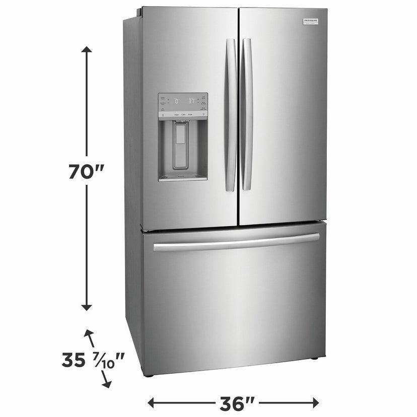 Frigidaire GRFS2853AF 36 Inch French Door Refrigerator with 27.8 Cu.Ft. ...