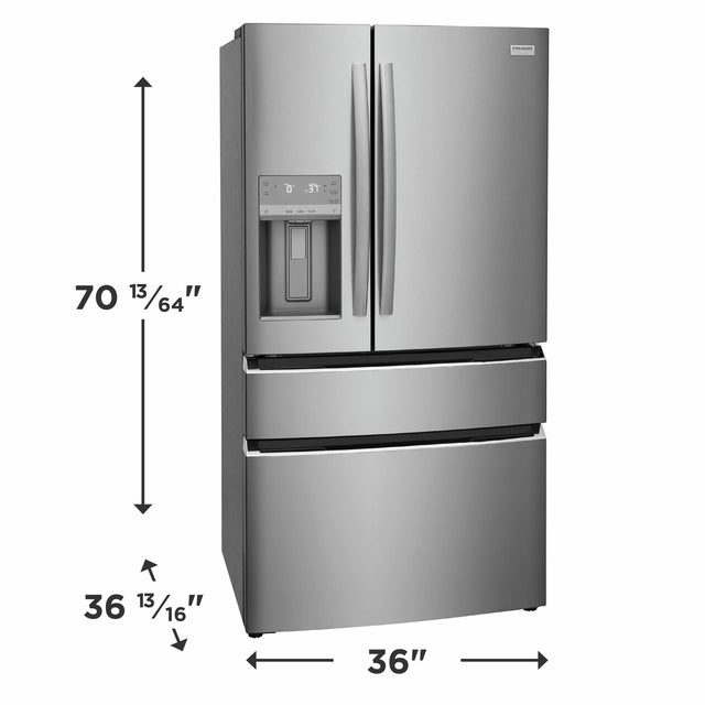 Frigidaire GRMS2773AF 36 Inch Freestanding French Door Refrigerator with...