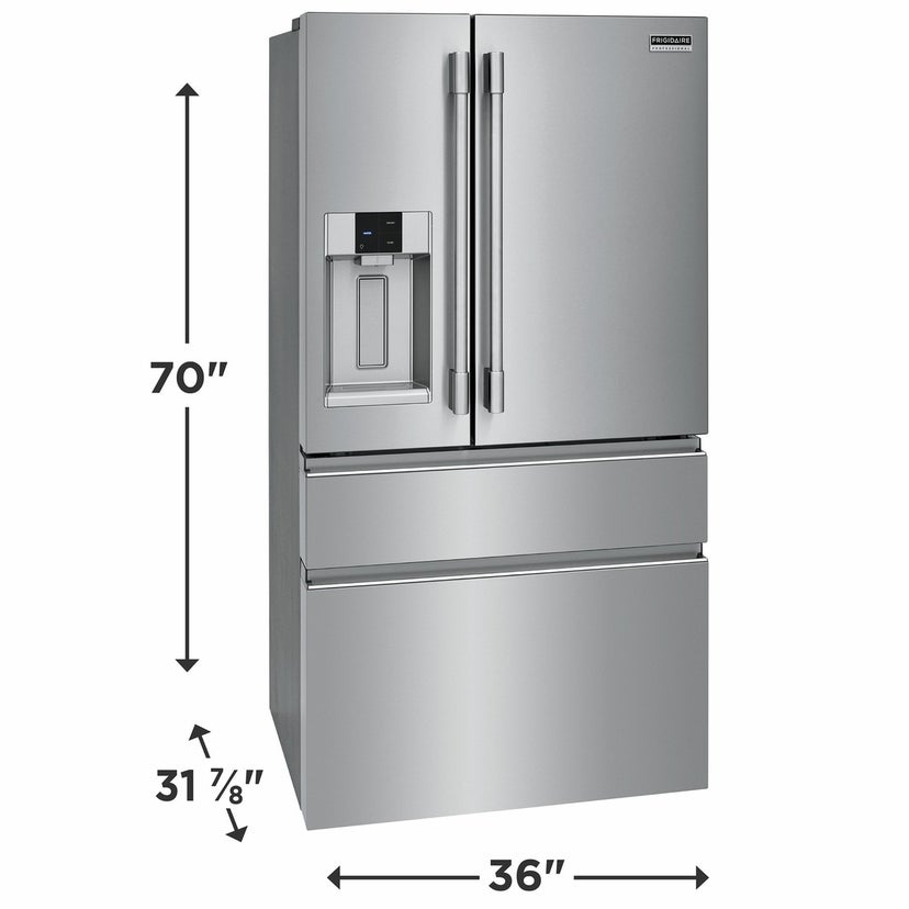 Frigidaire PRMC2285AF 36 Inch Counter Depth 4 Door French Door Refrigera...