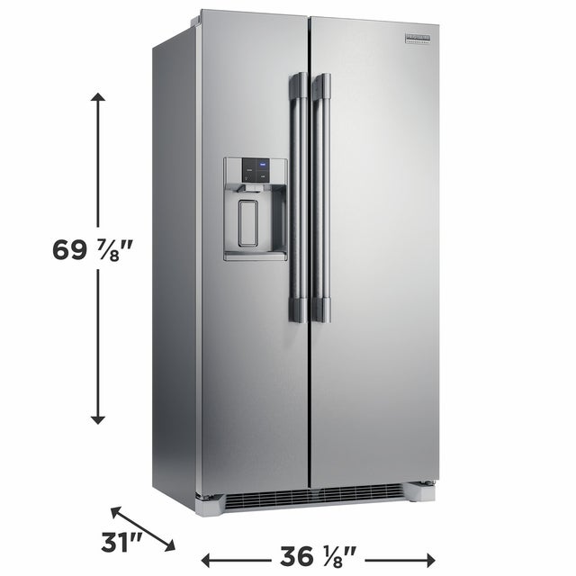 Frigidaire PRSC2222AF 36 Inch Counter Depth Side by Side Refrigerator wi...