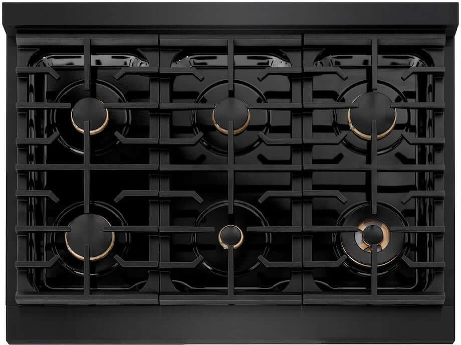 Zline SGRBZ36CB Black Stainless Steel And Champagne Bronze Accents