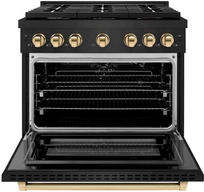 Zline SGRBZ36G Autograph Edition 36 in. 5.2 cu. ft. 6 Burner Gas ...