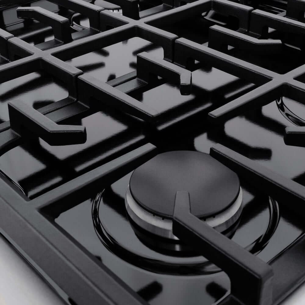 Zline SGRSBLM30 Durasnow Stainless Steel With Black Matte Door