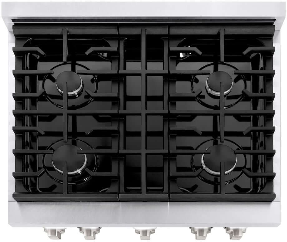 Zline SGRSBLM30 Durasnow Stainless Steel With Black Matte Door