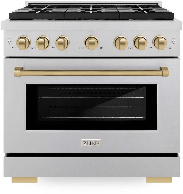 Zline SGRSZ36CB Autograph Edition 36 in. 5.2 cu. ft. 6 Burner Gas ...