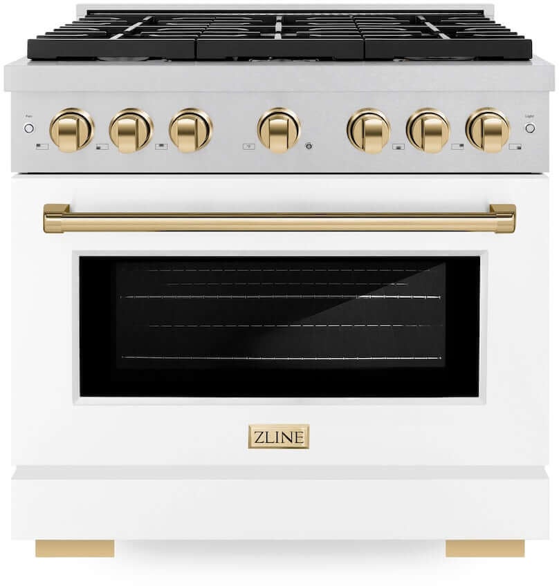 Zline SGRSZWM36G Autograph Edition 36 in. 5.2 cu. ft. 6 Burner Gas ...