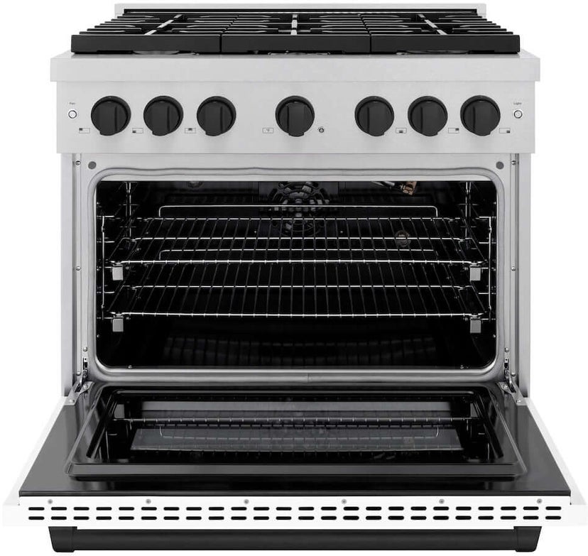 Zline SGRSZWM36MB Autograph Edition 36 in. 5.2 cu. ft. 6 Burner Gas ...