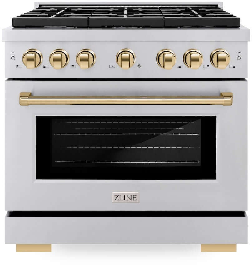 Zline SGRZ36G Autograph Edition 36 in. 5.2 cu. ft. 6 Burner Gas ...