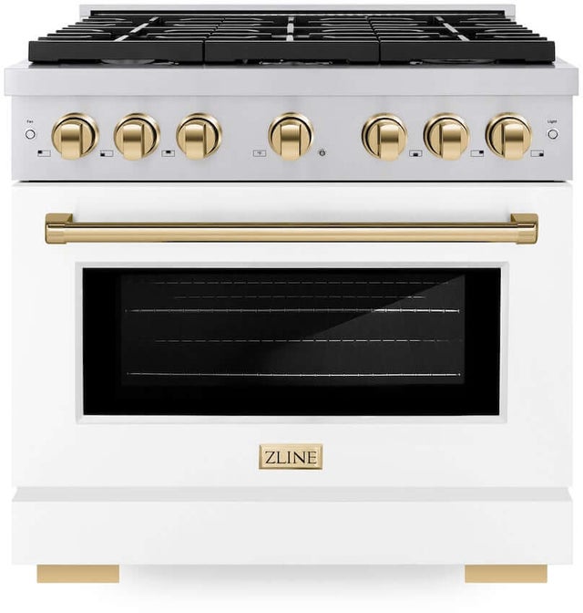 Zline SGRZWM36G Autograph Edition 36 in. 5.2 cu. ft. 6 Burner Gas ...