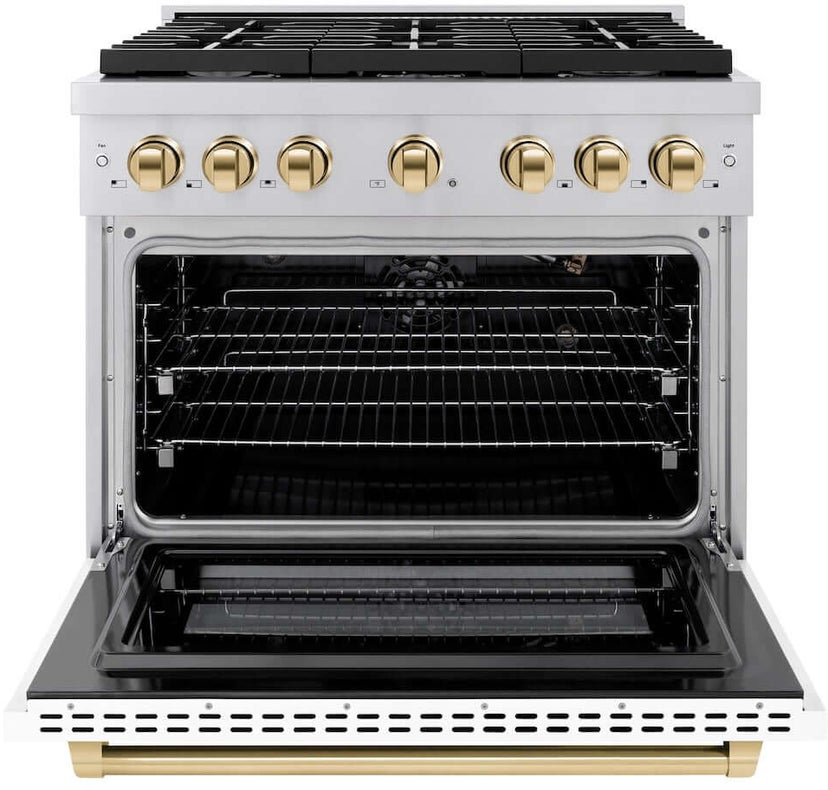 Zline SGRZWM36G Autograph Edition 36 in. 5.2 cu. ft. 6 Burner Gas ...