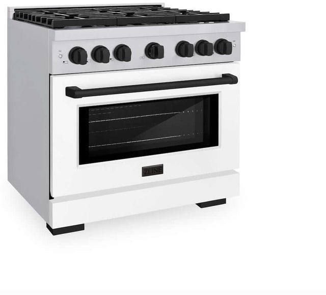 Zline SGRZWM36MB Autograph Edition 36 in. 5.2 cu. ft. 6 Burner Gas ...