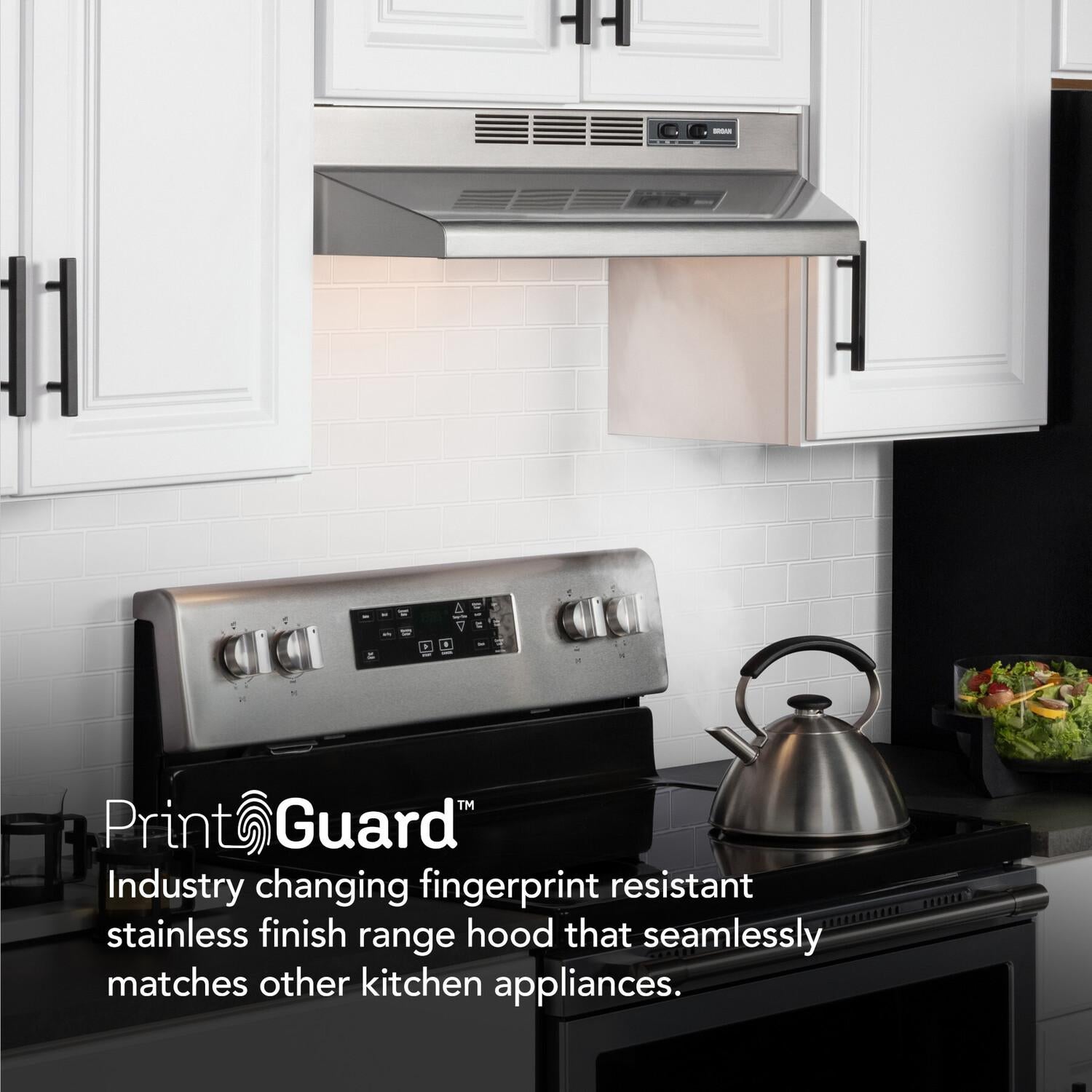Broan F4030SF 30 Inch Convertible Under-Cabinet Range Hood, 230