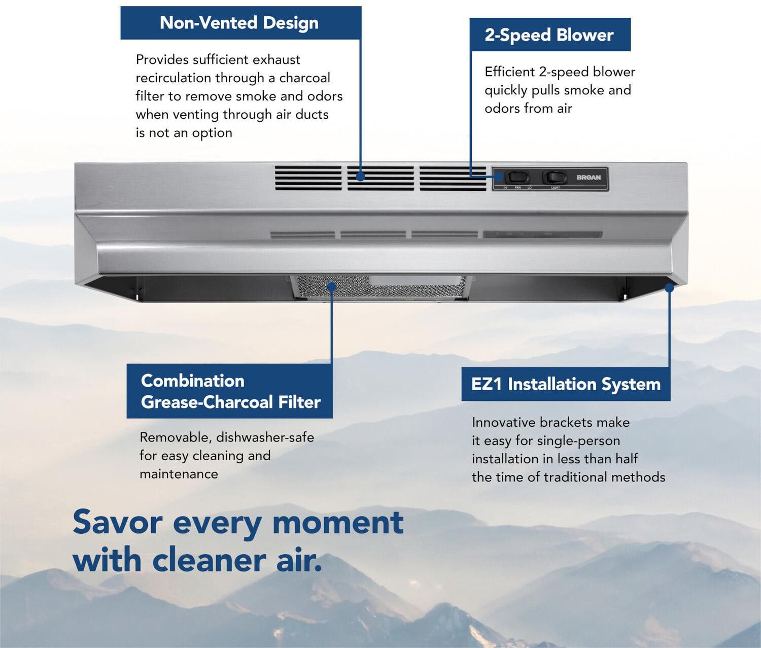 Broan BUEZ130SF Stainless Finish