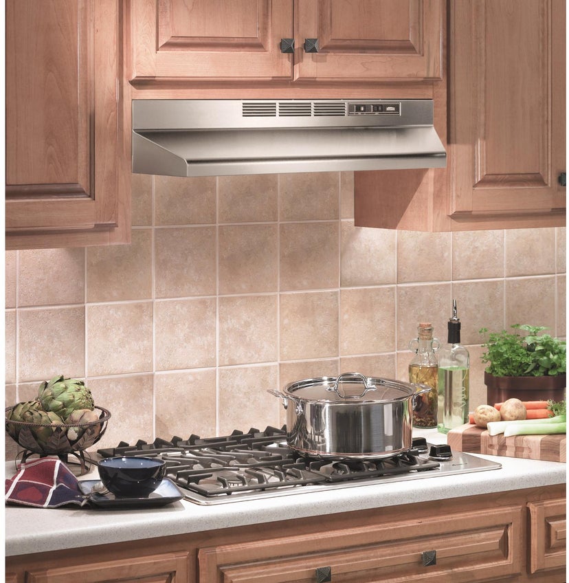 Broan 412404 24 Inch Under Cabinet Range Hood: Stainless Steel