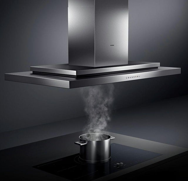 Gaggenau AI230700 40" Island Mount Chimney Range Hood with 641 CFM, ...