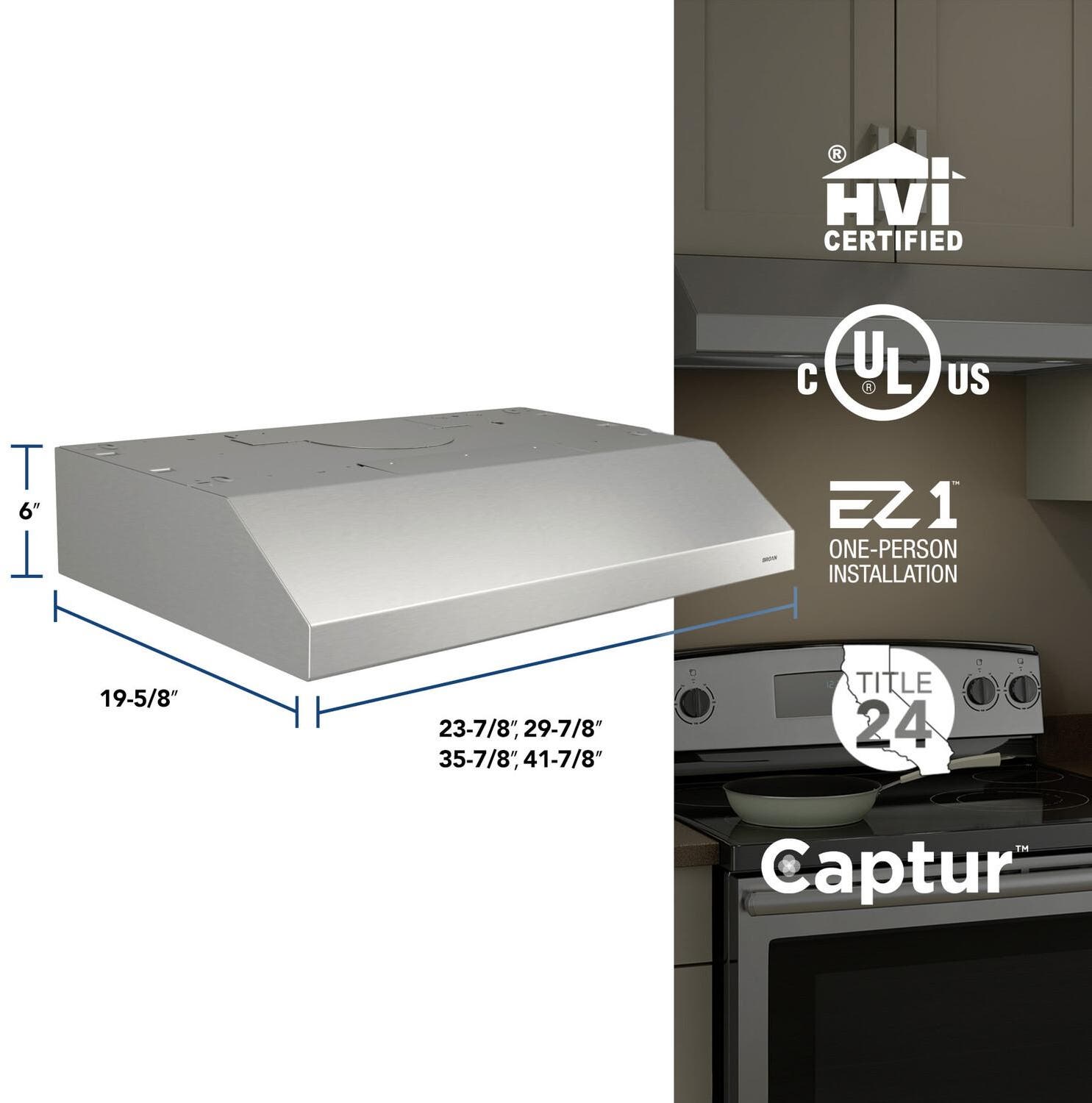 Broan BCSD142SS Stainless Steel, 42 Inch