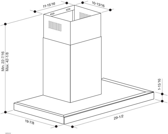 Broan BWT1304SSB 30 Inch Convertible Wall-Mount T-Style Chimney Ran...