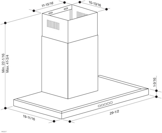 Broan BWT1304SS 30 Inch Convertible Wall-Mount T-Style Chimney Ran...