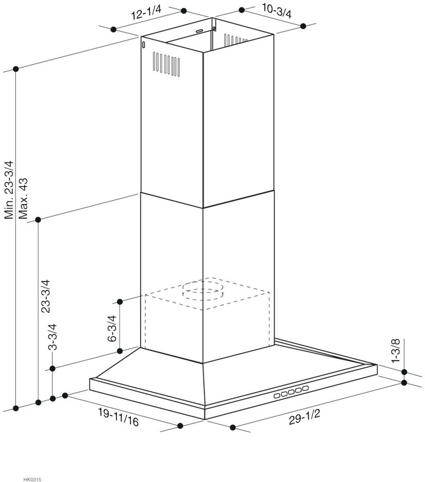 Broan BWS1304BLS 30 Inch Convertible Wall-Mount Low Profile Pyramid...