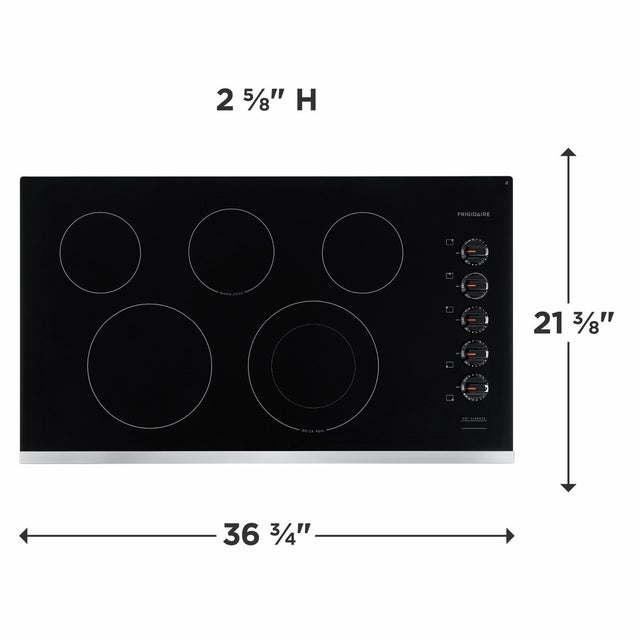 Frigidaire FFEC3625US 36 Inch Electric Cooktop with 5 Burners and Quick ...