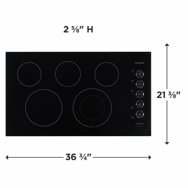 Frigidaire FFEC3625UB 36 Inch Electric Cooktop with 5 Burners and Quick ...