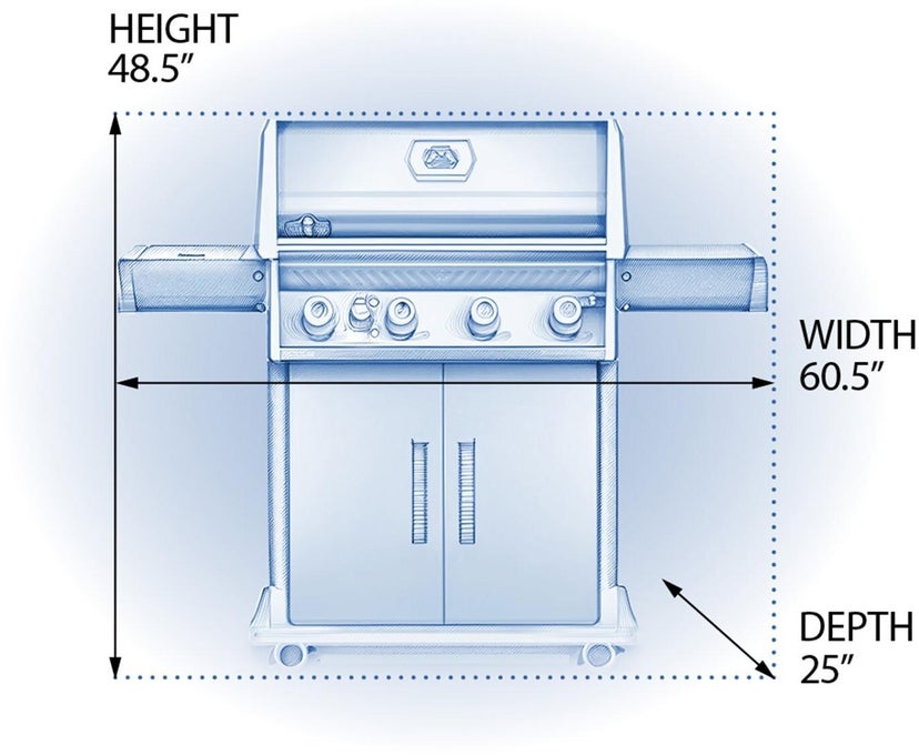 Napoleon RXT525SIBPSS1 Rogue XT 525 SIB, 61 Inch Freestanding Gas Grill w...