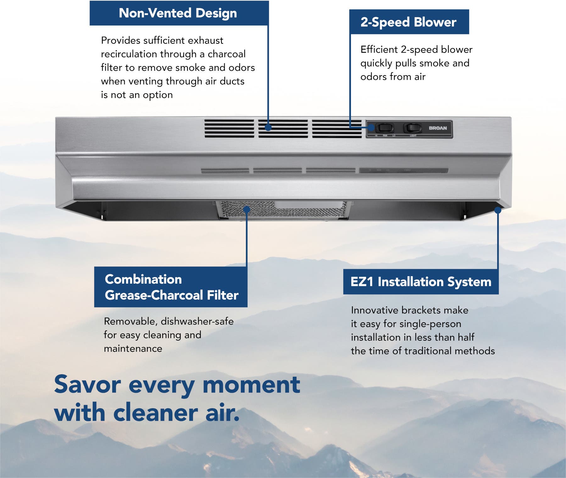 Broan BUEZ130SF Stainless Finish