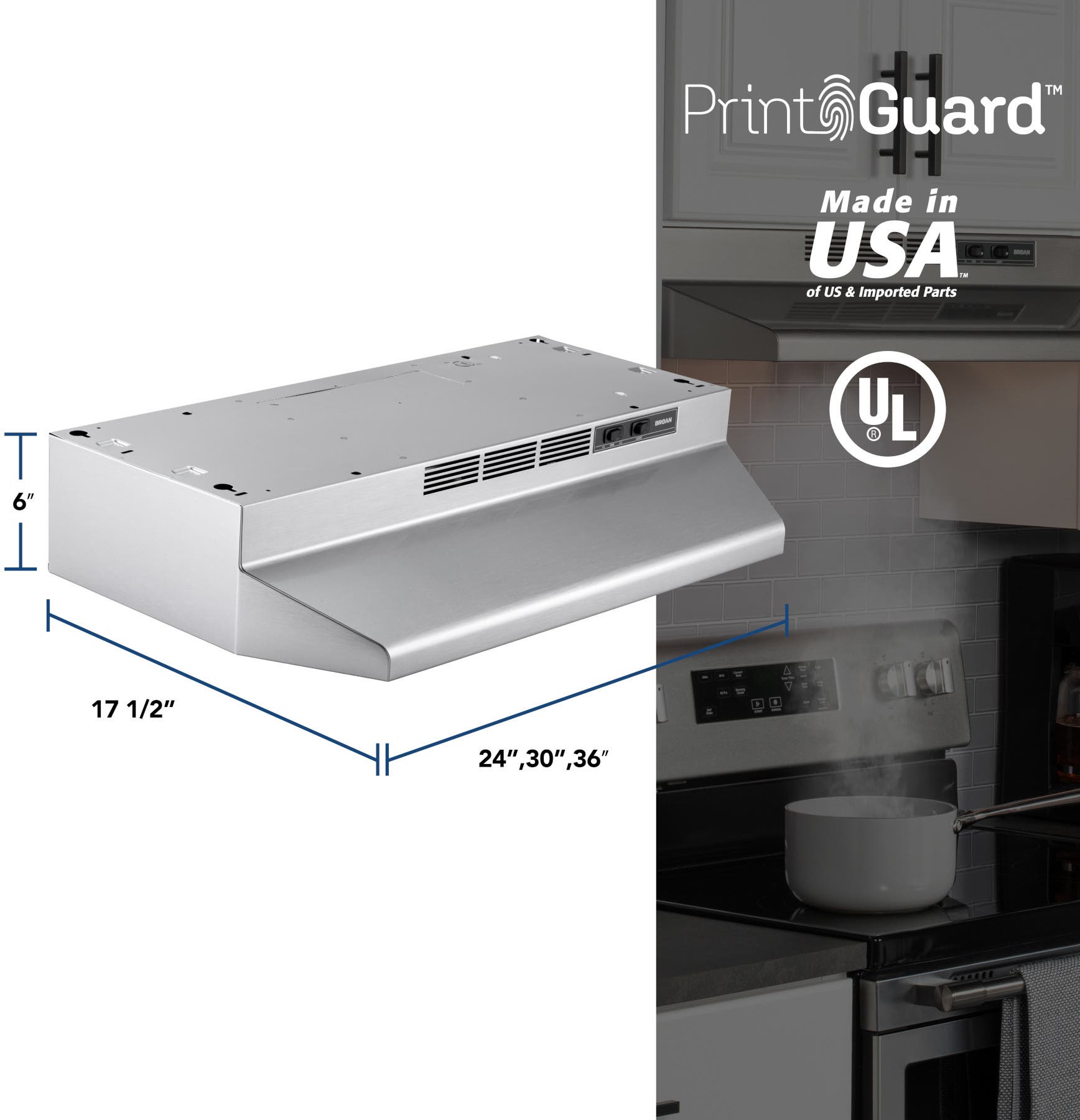 Broan 4136SF Stainless Finish