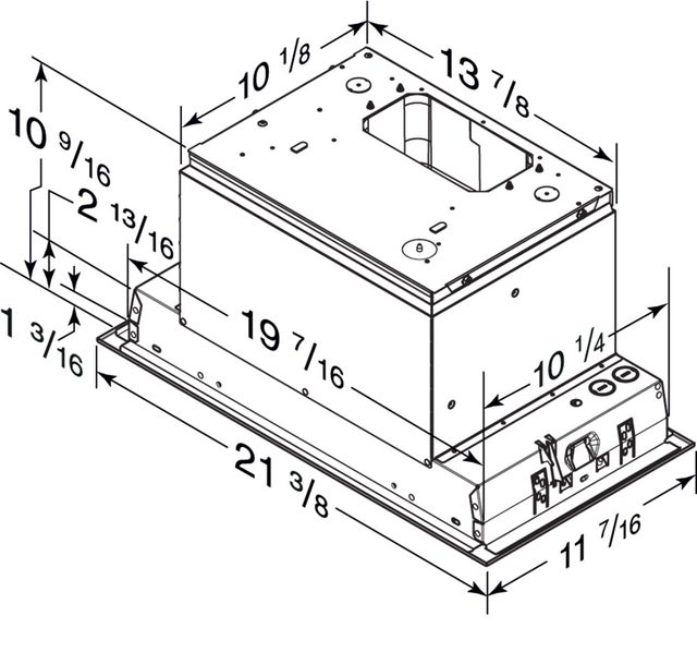 Broan PM400SS Custom Hood Power Module With 450 CFM Blower, Two ...