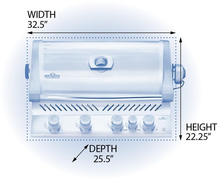 Napoleon BIP500RBNSS3 33 Inch Built-In Gas Grill with Standard Burners: ...