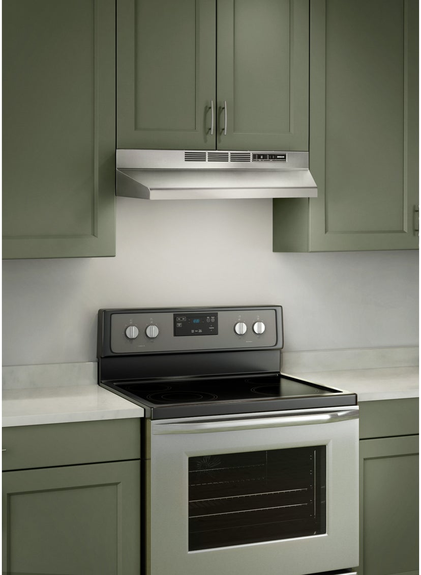 Broan 412404 24 Inch Under Cabinet Range Hood: Stainless Steel