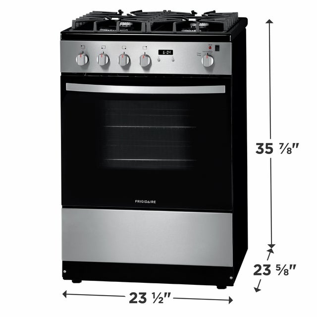 Frigidaire FFGH2422US 24 Inch Front Control Freestanding Gas Range with ...