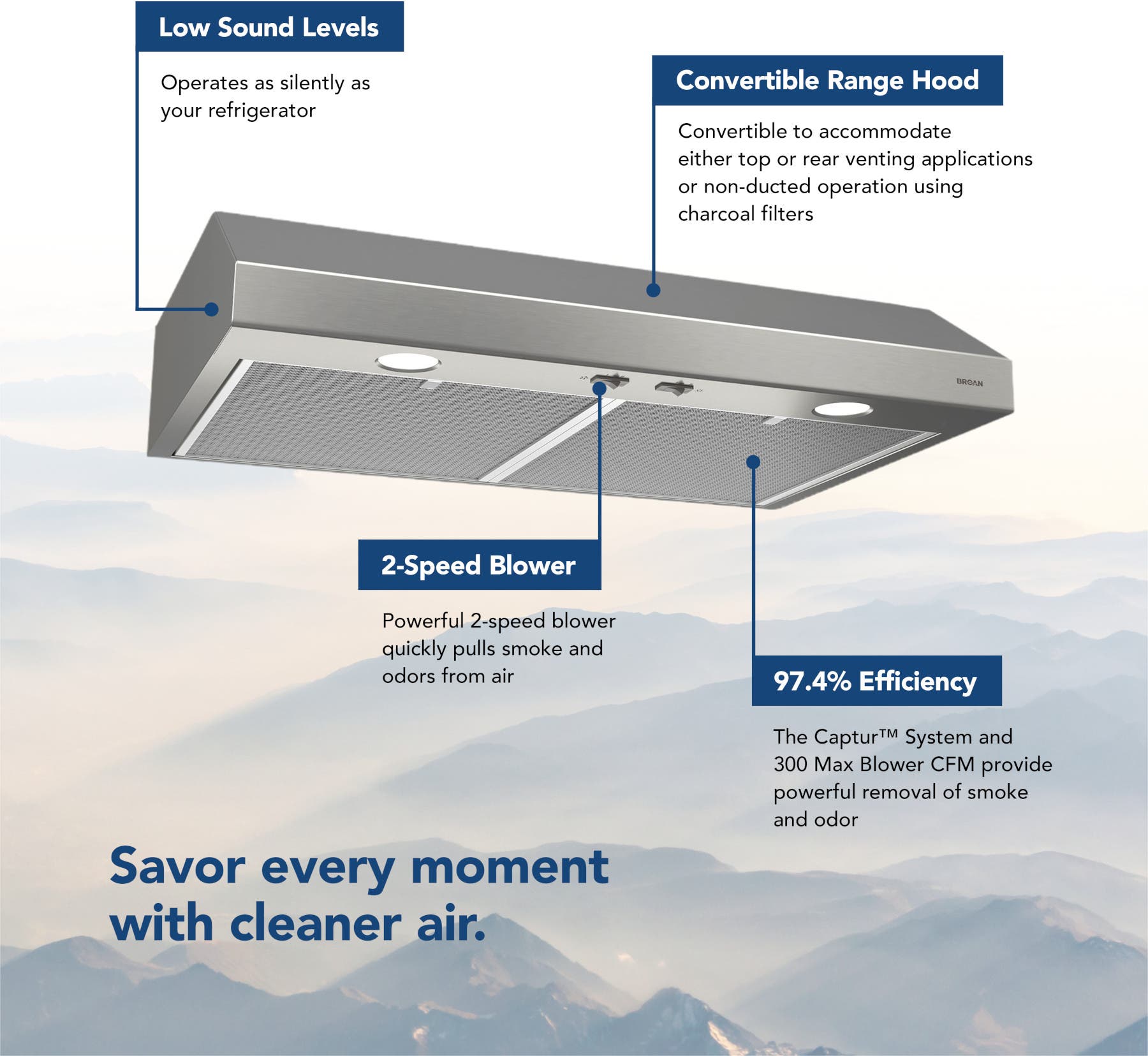 Broan BCSD142SS Stainless Steel, 42 Inch