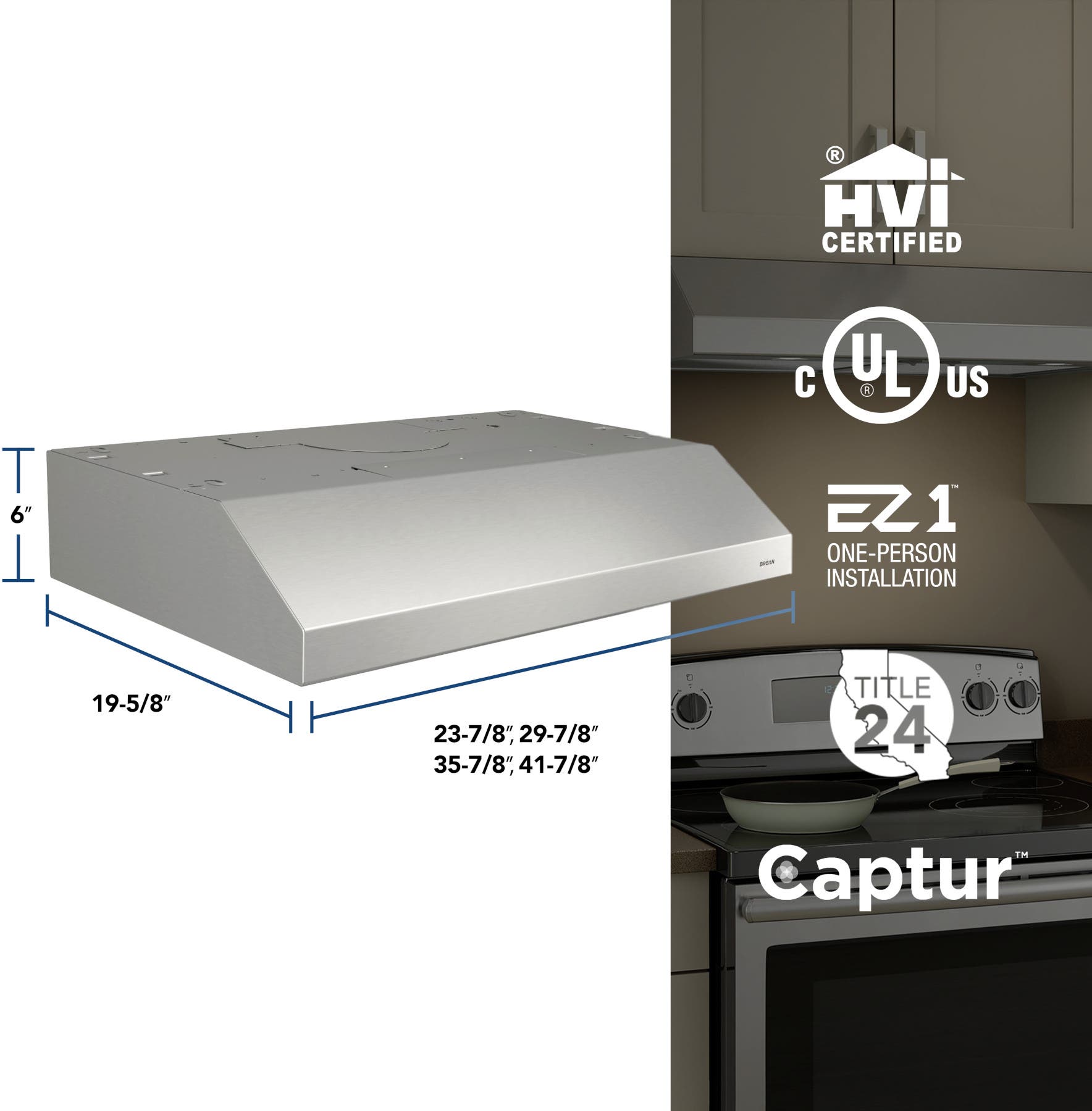 Broan BCSD142SS Stainless Steel, 42 Inch