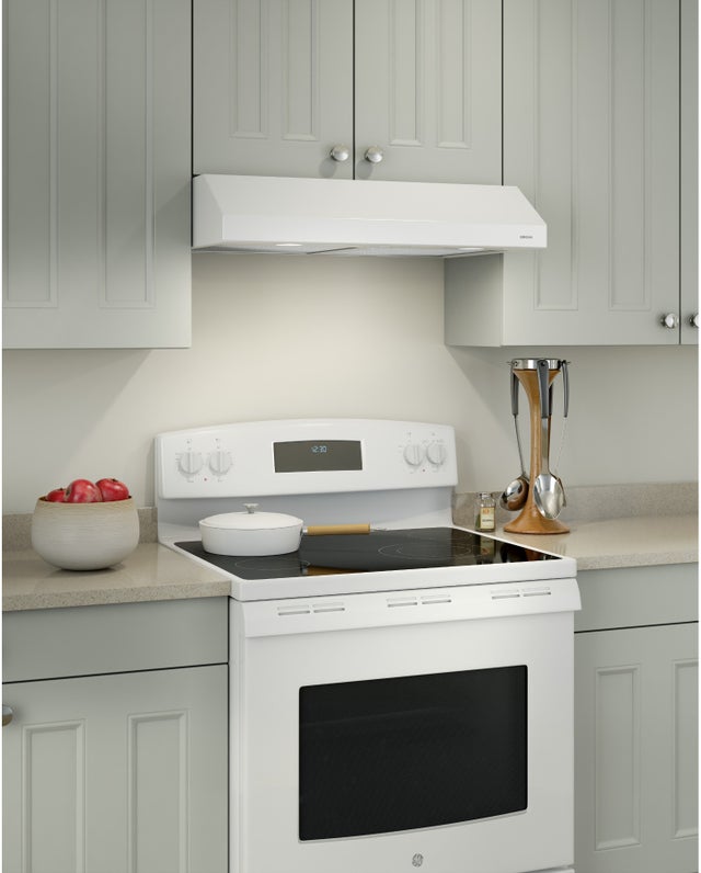 Broan BCSD136WW Glacier Series, Under Cabinet Range Hood with 2 Fa...