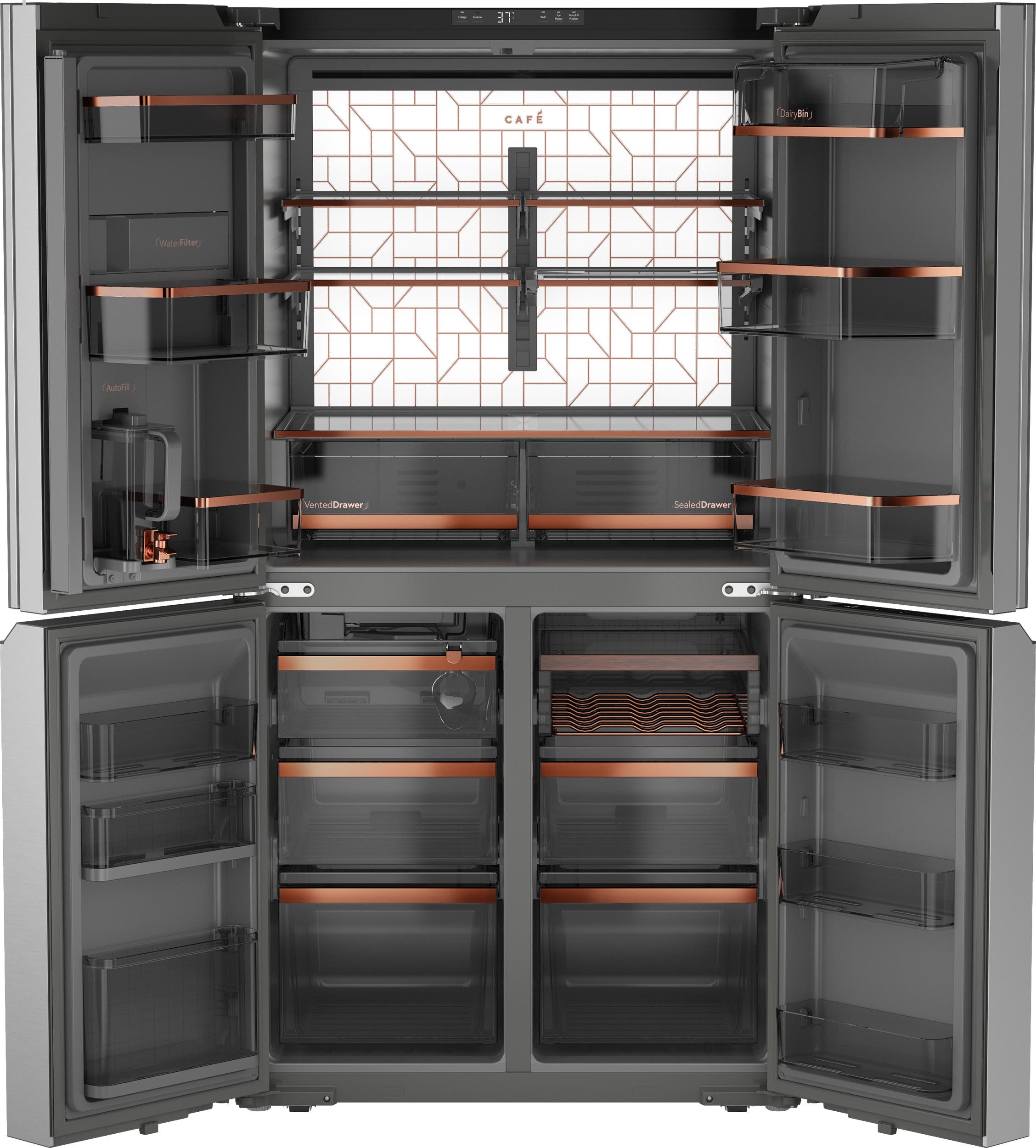 Cafe CAE28DM5TS5 Platinum Glass