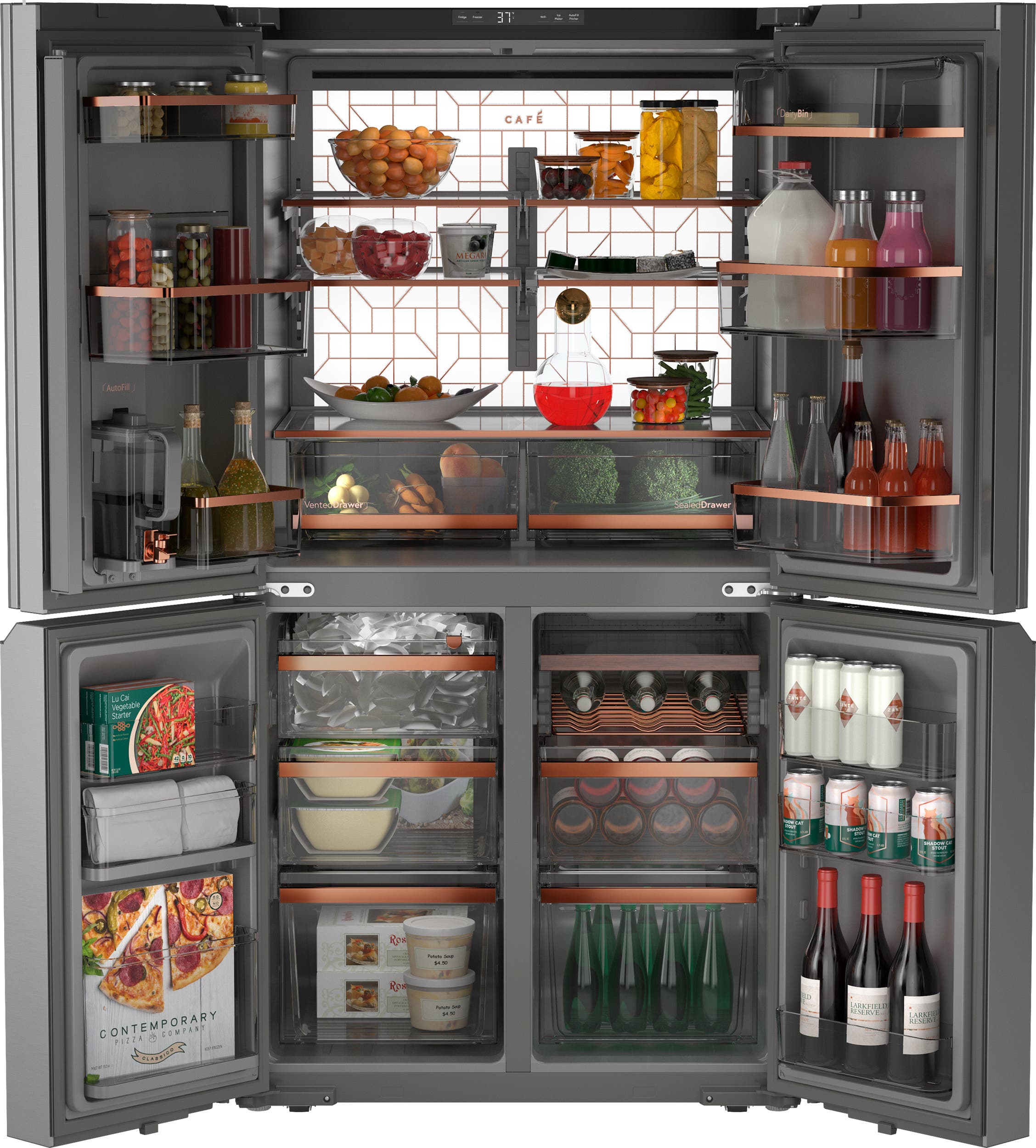 Cafe CAE28DM5TS5 Platinum Glass