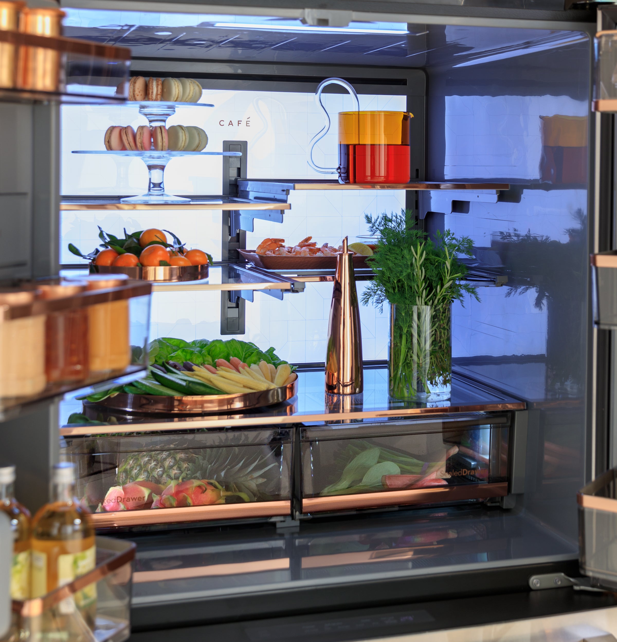 Cafe CAE28DM5TS5 36 Inch Freestanding French Quad Door Smart