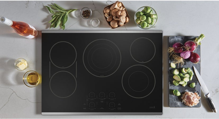 Cafe CEP90302TSS 30 Inch Electric Smart Cooktop with 5 Elements, Tr...