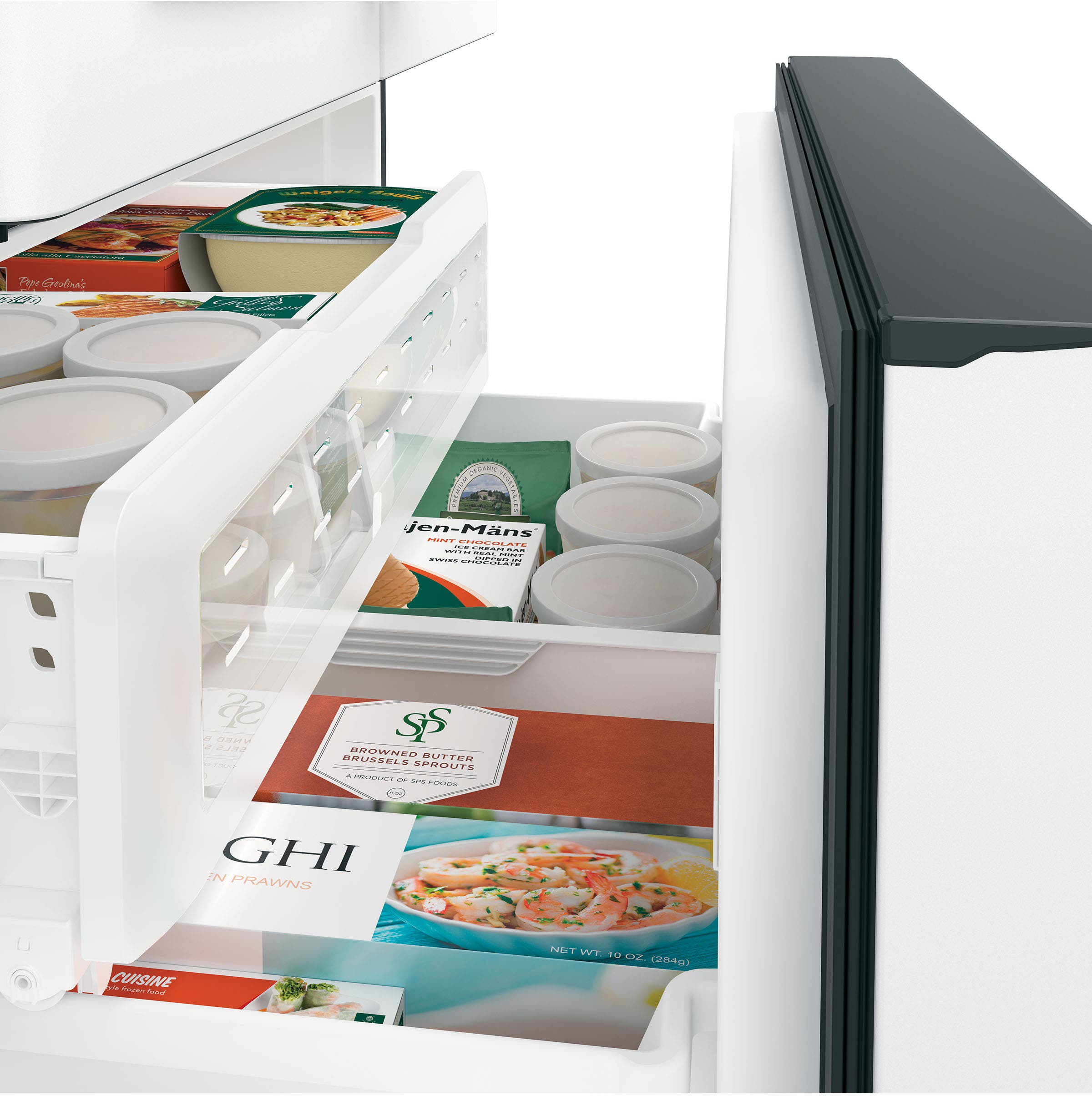 Cafe CFE28TP4MW2 Matte White with Brushed Bronze Handles
